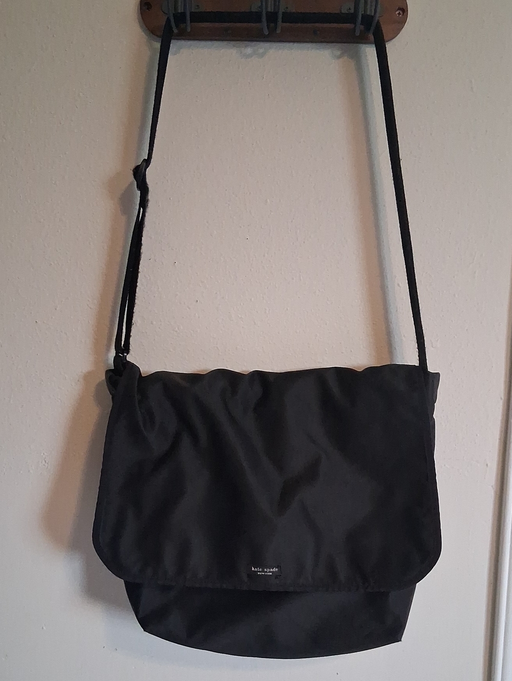 kate spade Black Nylon Messenger Bag with Adjustable Strap